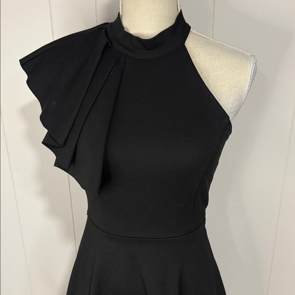Lulu's Black One Shoulder Dress - Picture 2 of 6